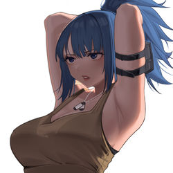 This is a pixiv picture whose title is Leona Heidern.