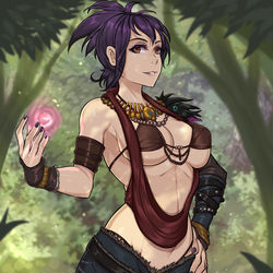 This is a pixiv picture whose title is Morrigan.