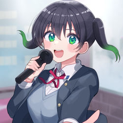 This is a pixiv picture whose title is OPマイク侑ちゃん.