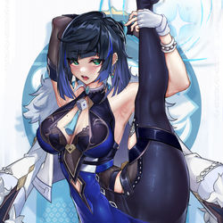 This is a pixiv picture whose title is 夜蘭.