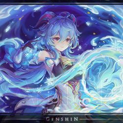 This is a pixiv picture whose title is 【GenShin】看我的球球啦!.