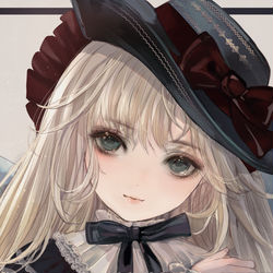 This is a pixiv picture whose title is Gothic girl(顔アップ版まとめ).