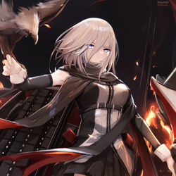 This is a pixiv picture whose title is "余燼".