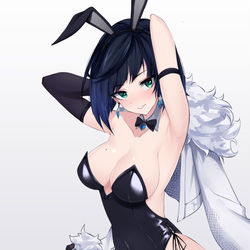 This is a pixiv picture whose title is Yelan (Bunny Version).