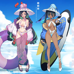 This is a pixiv picture whose title is Paradise Sisters.