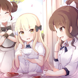 This is a pixiv picture whose title is 藤堂秋乃&佐々木咲恋&天野すずめ.