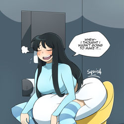 This is a pixiv picture whose title is Trying to use the Potty.