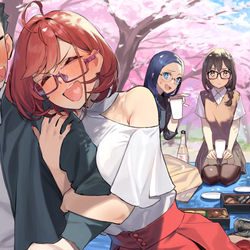 This is a pixiv picture whose title is 近視の姉＃52.