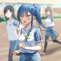 This is a pixiv picture whose title is 体育の時間もつい目で追ってしまう学園のアイドル.