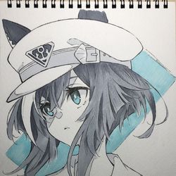 This is a pixiv picture whose title is ウマ娘イラスト（アナログ）.
