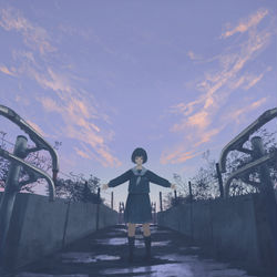 This is a pixiv picture whose title is 有限の翼.