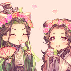This is a pixiv picture whose title is 🍡.