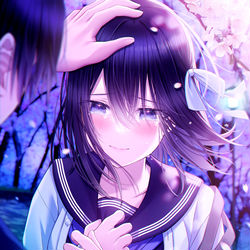 This is a pixiv picture whose title is 「頑張って諦めるから」.