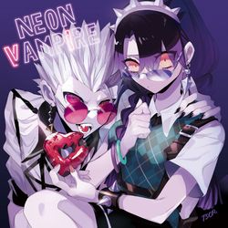 This is a pixiv picture whose title is ネオンヴァンパイア.