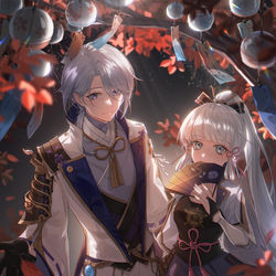 This is a pixiv picture whose title is 【原神】神里家.