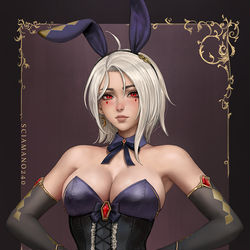 This is a pixiv picture whose title is Bianca Bunny - OC.