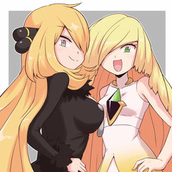 This is a pixiv picture whose title is シロナ&ルザミーネ.