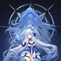 This is a pixiv picture whose title is 更新~冰之女皇立绘练习.