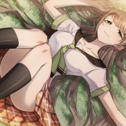 This is a pixiv picture whose title is 芝生と学院長.