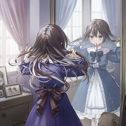 This is a pixiv picture whose title is 身支度.