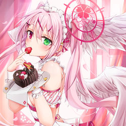 This is a pixiv picture whose title is 天使メイド.