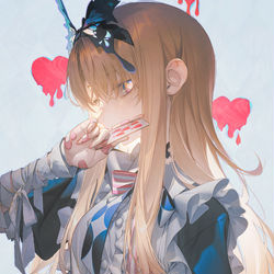 This is a pixiv picture whose title is 𝓜𝓮𝓵𝓽𝓲𝓷𝓰 𝓗𝓮𝓪𝓻𝓽.