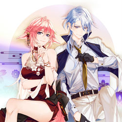 This is a pixiv picture whose title is 神子&绫人.