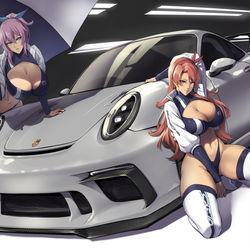 This is a pixiv picture whose title is Race Queen - 911 GT3RS.