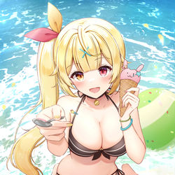 This is a pixiv picture whose title is 『口あけて💓』.