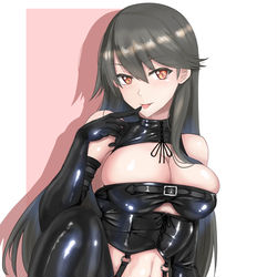 This is a pixiv picture whose title is 榛名　ボンデージmode.