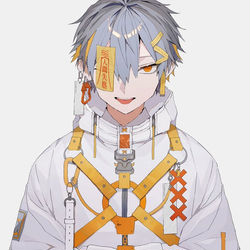 This is a pixiv picture whose title is No longer human.