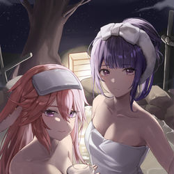 This is a pixiv picture whose title is 温泉.