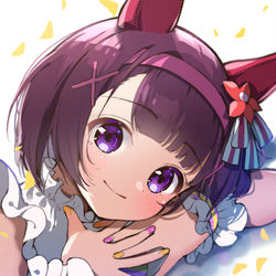 This is a pixiv picture whose title is じーっと見つめてくるフラワーちゃん.