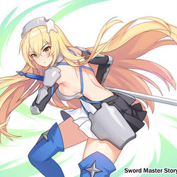 This is a pixiv picture whose title is 【お仕事】「ダンジョンに出会いを求めるのは間違っているだろうか」.