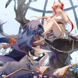 This is a pixiv picture whose title is 轻吻你的镣铐.