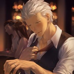 This is a pixiv picture whose title is 酔い弓.