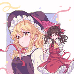 This is a pixiv picture whose title is レイマリ.