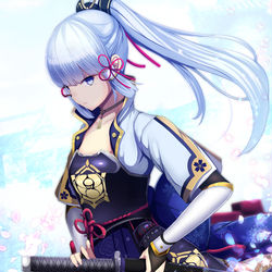 This is a pixiv picture whose title is 神里綾華.