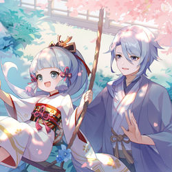 This is a pixiv picture whose title is 春の日.