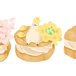 This is a pixiv picture whose title is 春のシュークリーム.