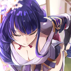 This is a pixiv picture whose title is お出かけ前の雷電将軍.