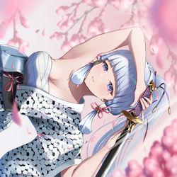 This is a pixiv picture whose title is 神里綾華.