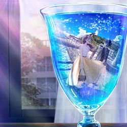 This is a pixiv picture whose title is 夏の想いはグラスの中に.