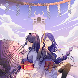 This is a pixiv picture whose title is 浮世.