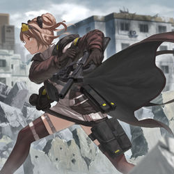 This is a pixiv picture whose title is P90.