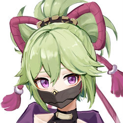 This is a pixiv picture whose title is 带不带口罩呢——.