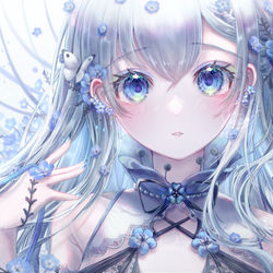 This is a pixiv picture whose title is Baby Blue Eyes.