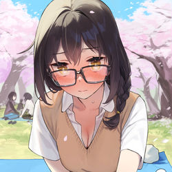 This is a pixiv picture whose title is 近視の姉＃53.