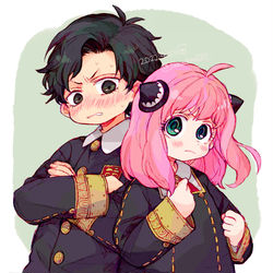 This is a pixiv picture whose title is 【ダミアニャ】すぱい×ふぁみりーにハマりました。.