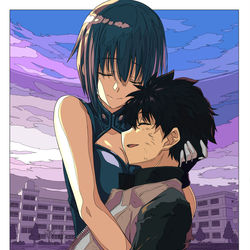This is a pixiv picture whose title is シエル先輩と志貴くん.